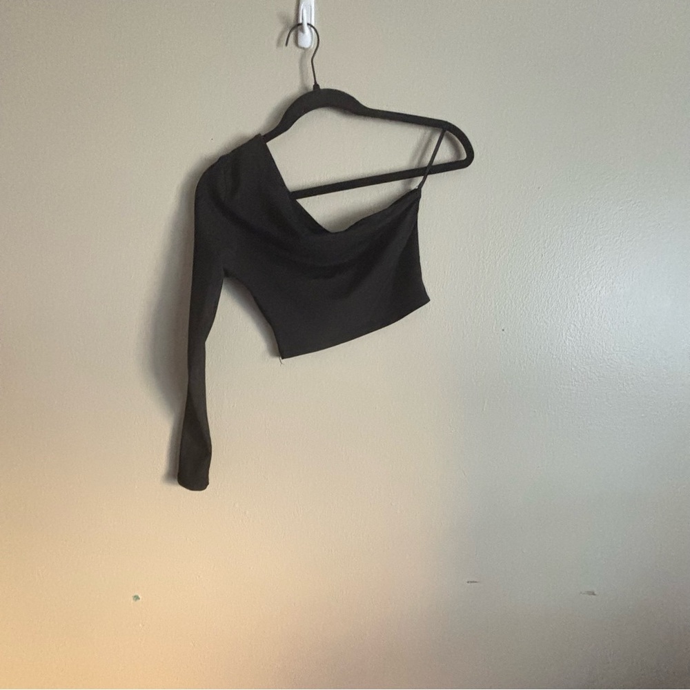 Elegant Black One-Shoulder Top